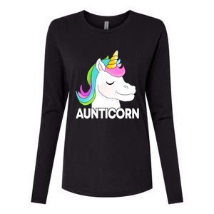 Aunticorn Funny Unicorn Aunty Family Cute Gift Womens Cotton Relaxed Long Sleeve T-Shirt