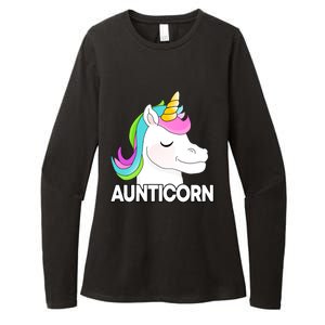 Aunticorn Funny Unicorn Aunty Family Cute Gift Womens CVC Long Sleeve Shirt