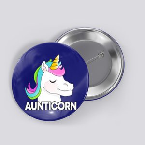 Aunticorn Funny Unicorn Aunty Family Cute Gift Button