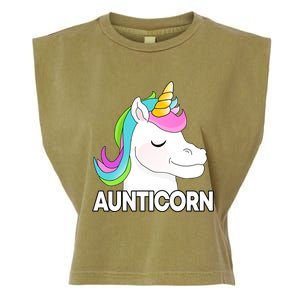 Aunticorn Funny Unicorn Aunty Family Cute Gift Garment-Dyed Women's Muscle Tee