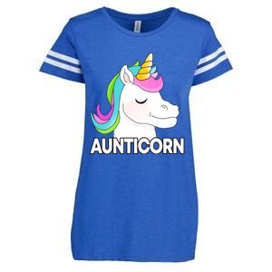 Aunticorn Funny Unicorn Aunty Family Cute Gift Enza Ladies Jersey Football T-Shirt