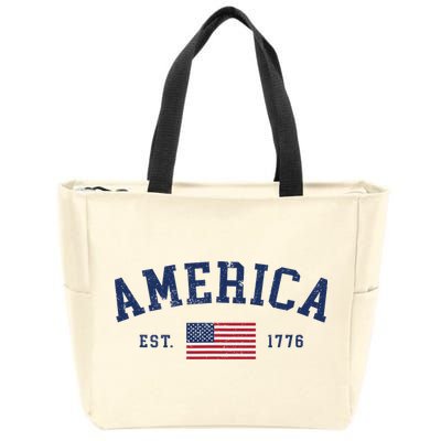 American Flag Usa United States Of America Us 4th Of July Zip Tote Bag