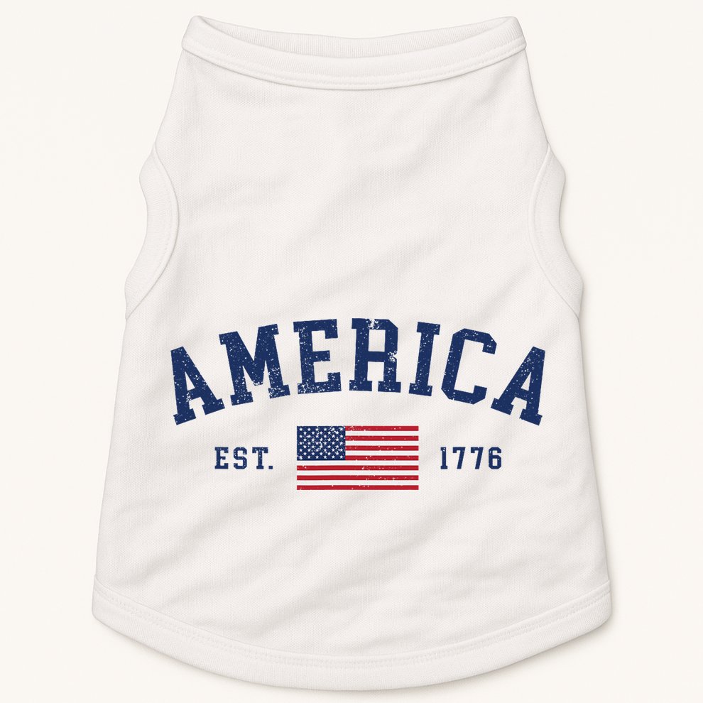 American Flag Usa United States Of America Us 4th Of July Doggie Tank
