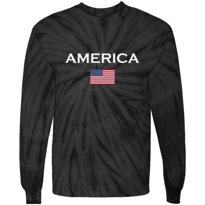 America Flag | Usa Flag Of The Democratic Country Tie-Dye Long Sleeve Shirt