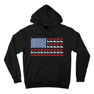 American flag usa Rough Collie 4th of July with dog paw Hoodie