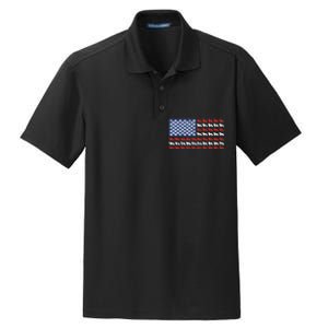 American flag usa Rough Collie 4th of July with dog paw Dry Zone Grid Polo