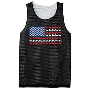 American flag usa Rough Collie 4th of July with dog paw Mesh Reversible Basketball Jersey Tank