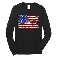 American Flag Usa United States Of America Us 4th Of July Long Sleeve Shirt