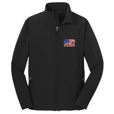 American Flag Usa United States Of America Us 4th Of July Core Soft Shell Jacket