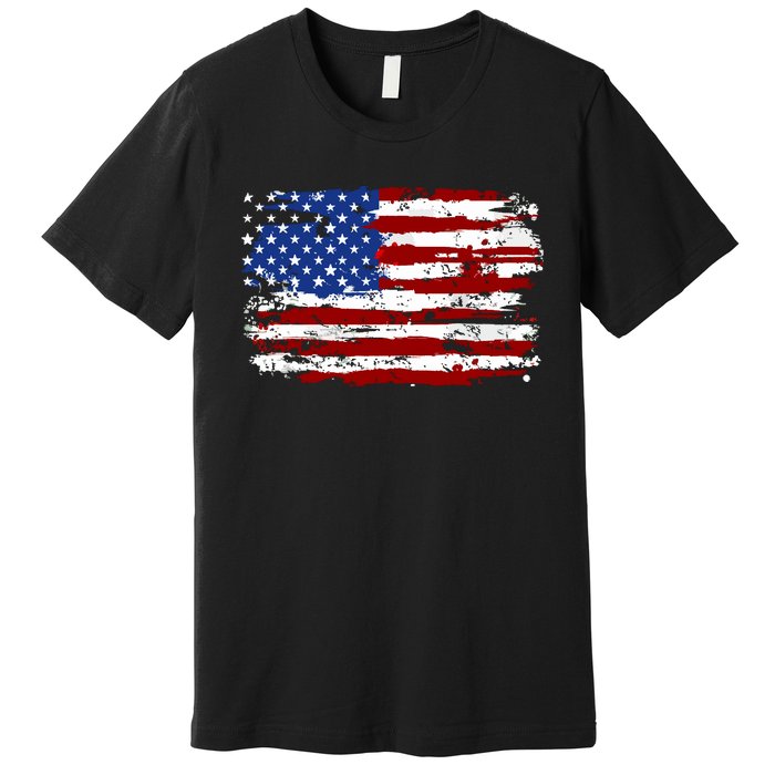 American Flag Usa United States Of America Us 4th Of July Premium T-Shirt