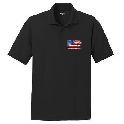 American Flag Usa United States Of America Us 4th Of July PosiCharge RacerMesh Polo