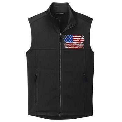 American Flag Usa United States Of America Us 4th Of July Collective Smooth Fleece Vest