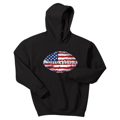 American Football Usa Flag Kids Hoodie