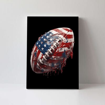 American Football Us Flag Canvas