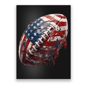 American Football Us Flag Poster