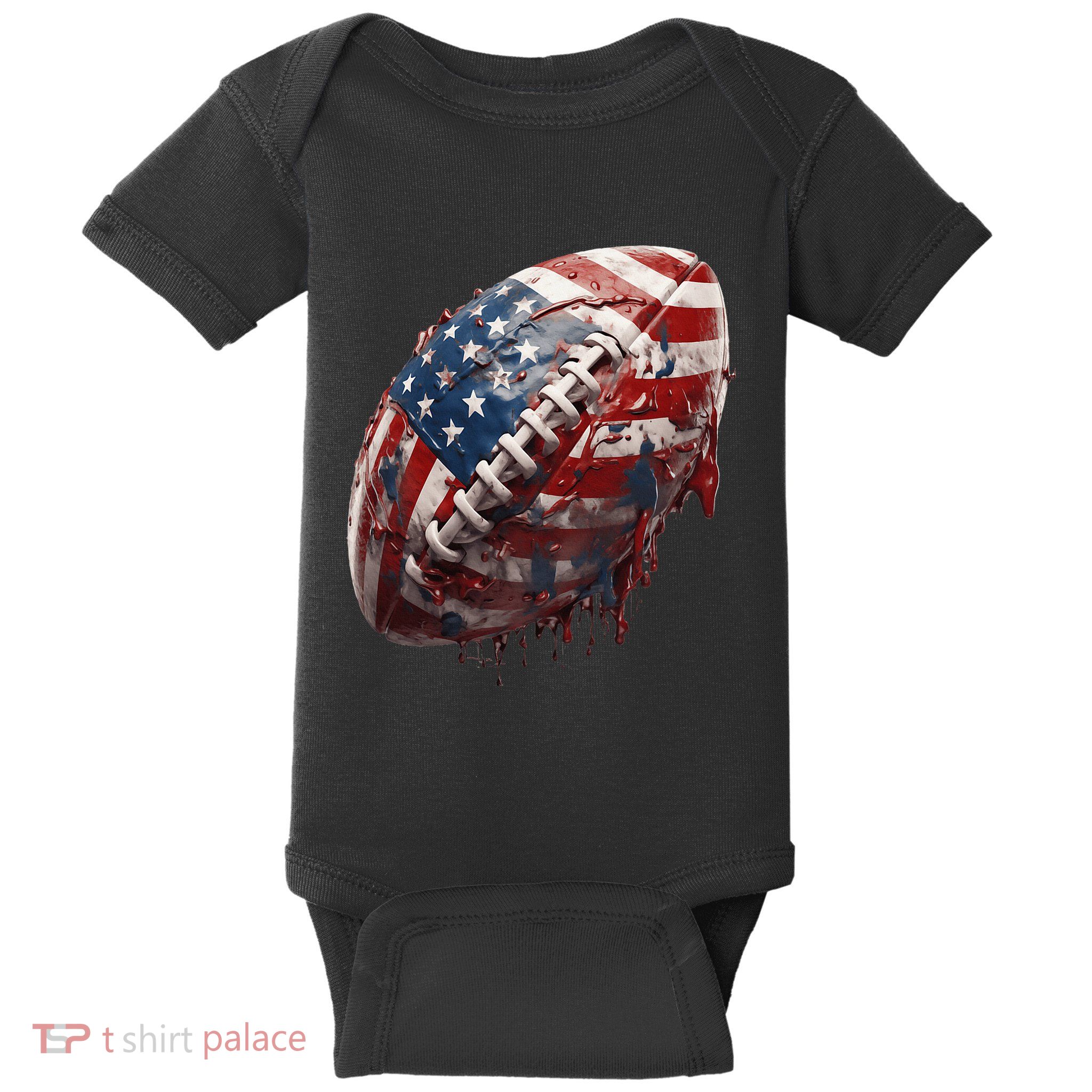 American Football Us Flag Baby Bodysuit
