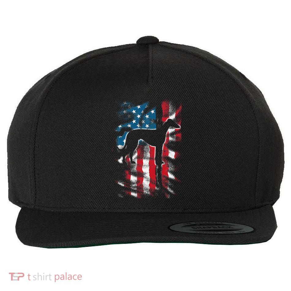 American Flag Usa Patriot Italian Greyhound Dad Mom Dog Wool Snapback Cap