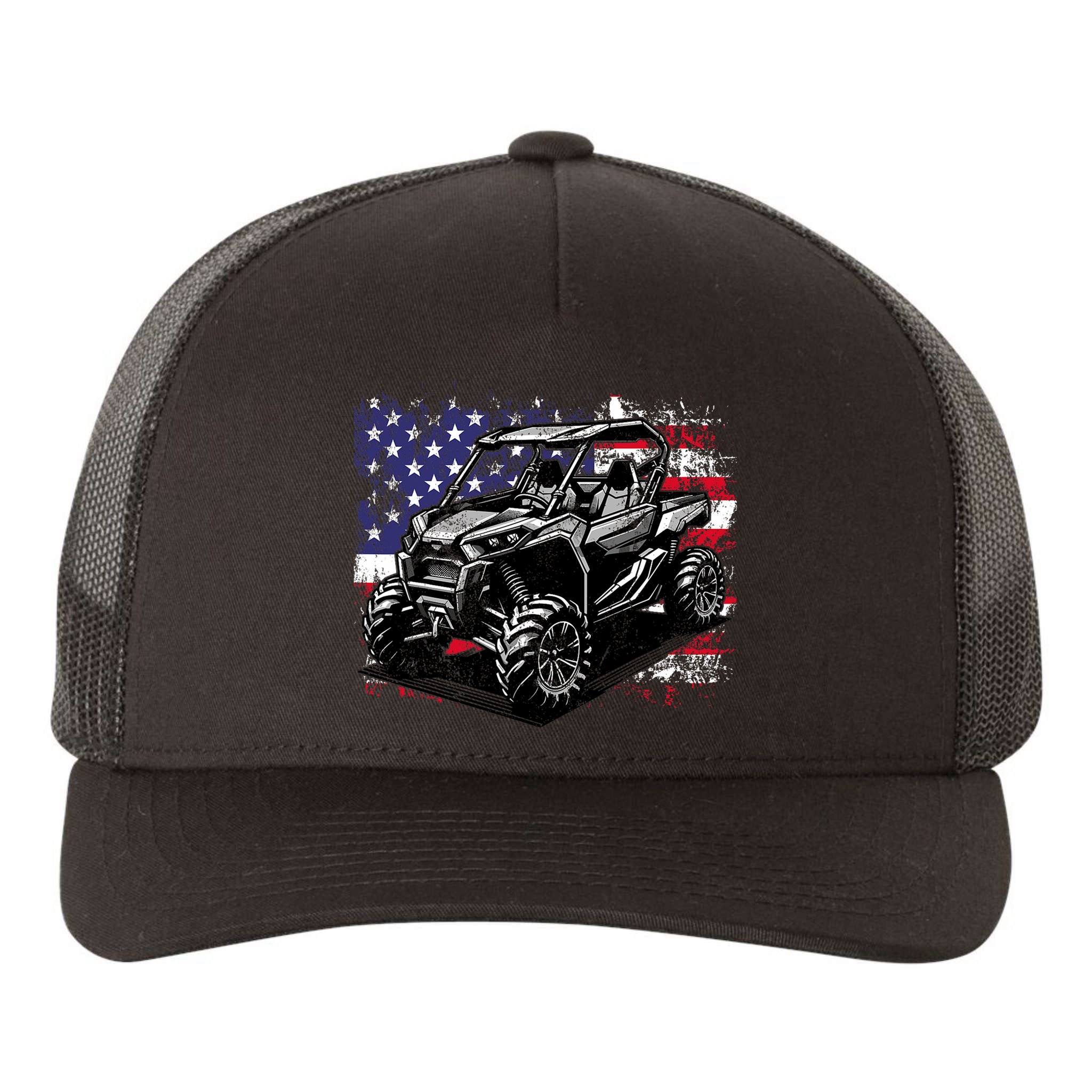 American Flag Utv Side By Side  Yupoong Adult 5-Panel Trucker Hat