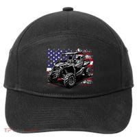 American Flag Utv Side By Side  7-Panel Snapback Hat