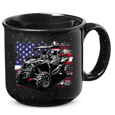 American Flag Utv Side By Side  15oz Campfire Ceramic Mug