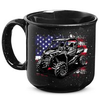 American Flag Utv Side By Side  15oz Campfire Ceramic Mug