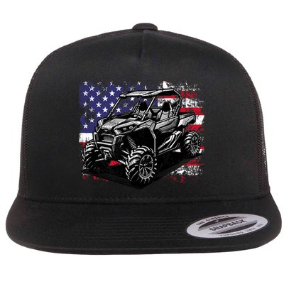 American Flag Utv Side By Side  Flatbill Hat