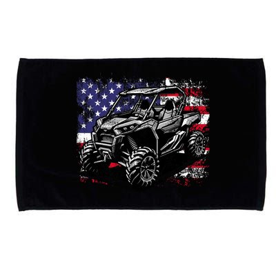 American Flag Utv Side By Side  Microfiber Hand Towel