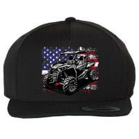 American Flag Utv Side By Side  Wool Snapback Cap