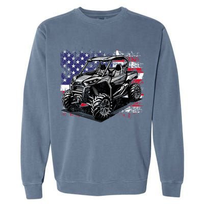 American Flag Utv Side By Side  Garment-Dyed Sweatshirt