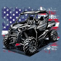 American Flag Utv Side By Side  Garment-Dyed Sweatshirt