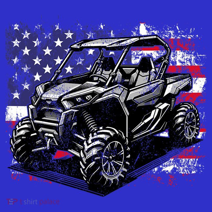 American Flag Utv Side By Side  Button