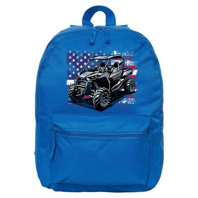 American Flag Utv Side By Side  16 in Basic Backpack