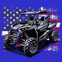 American Flag Utv Side By Side  16 in Basic Backpack