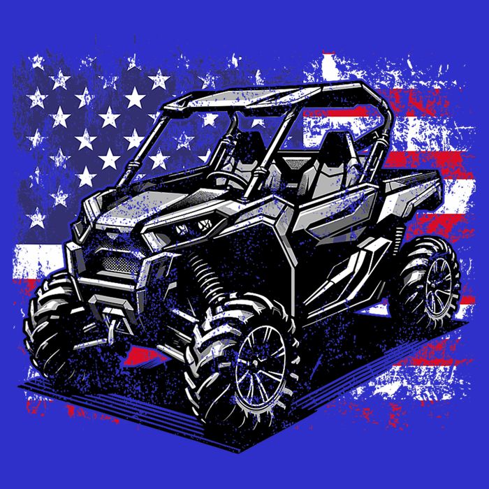 American Flag Utv Side By Side  16 in Basic Backpack