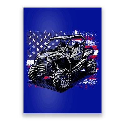 American Flag Utv Side By Side  Poster