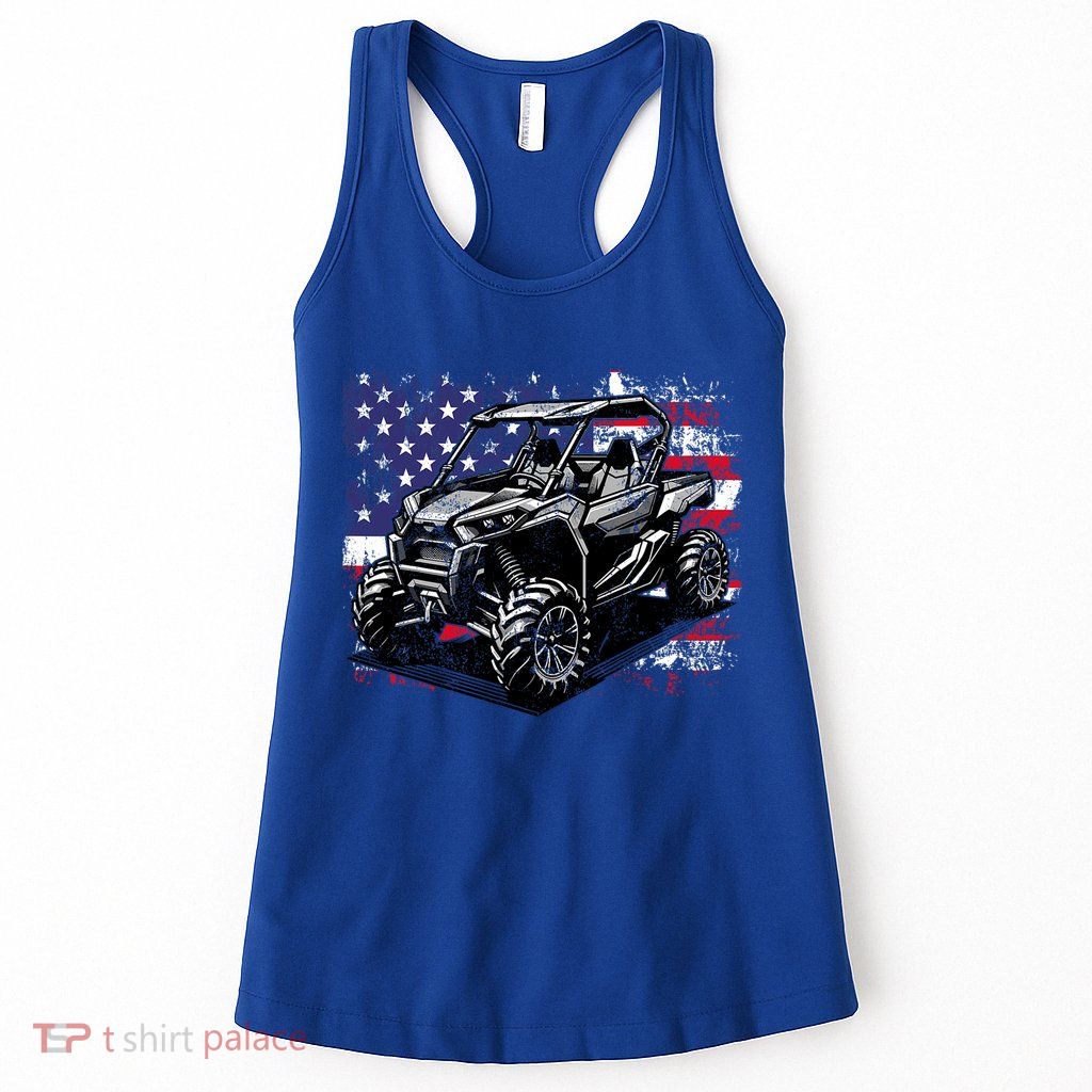 American Flag Utv Side By Side  Womens Tank Top
