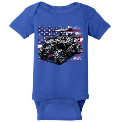 American Flag Utv Side By Side  Baby Bodysuit