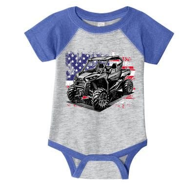 American Flag Utv Side By Side  Infant Baby Jersey Bodysuit