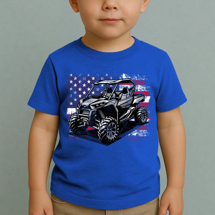 American Flag Utv Side By Side  Toddler T-Shirt