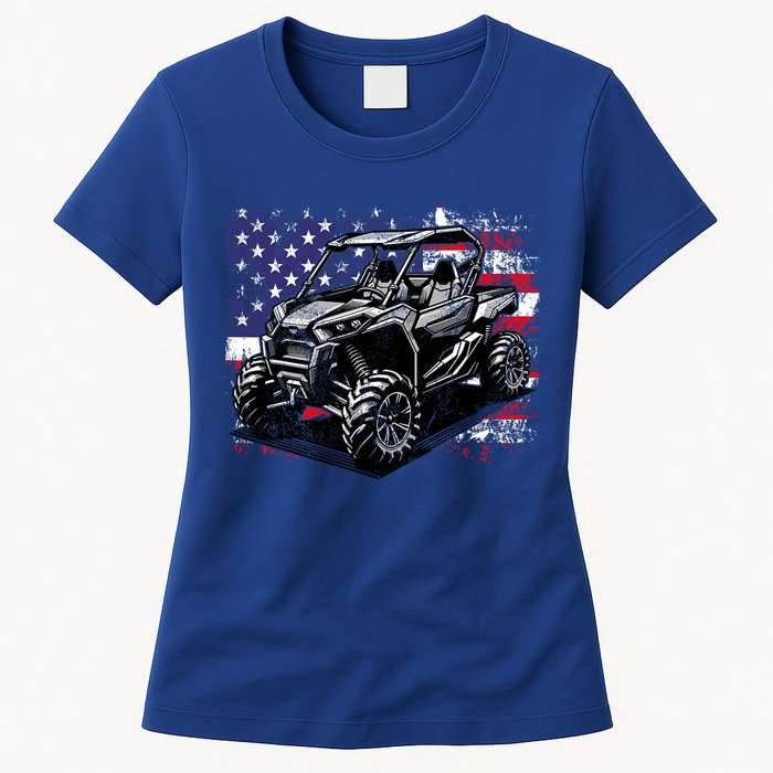 American Flag Utv Side By Side  Womens T-Shirt