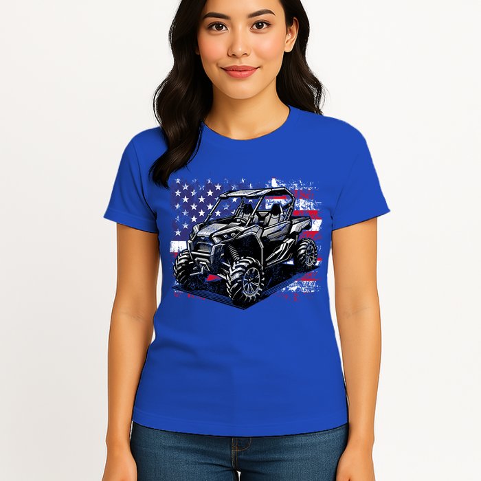 American Flag Utv Side By Side  Womens T-Shirt