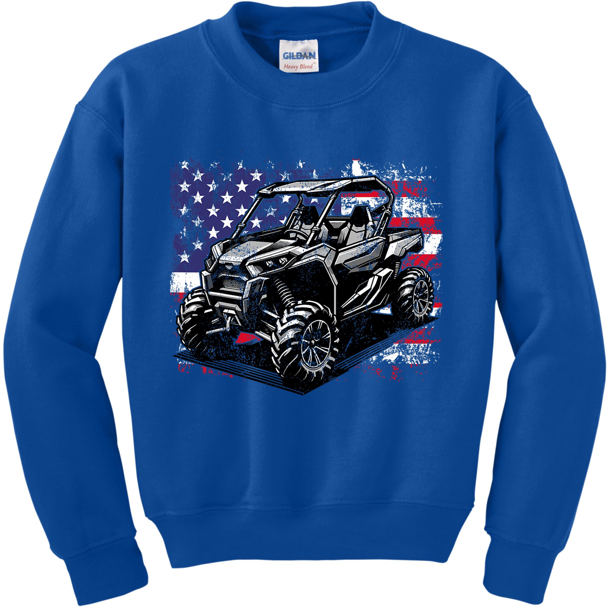 American Flag Utv Side By Side  Kids Sweatshirt