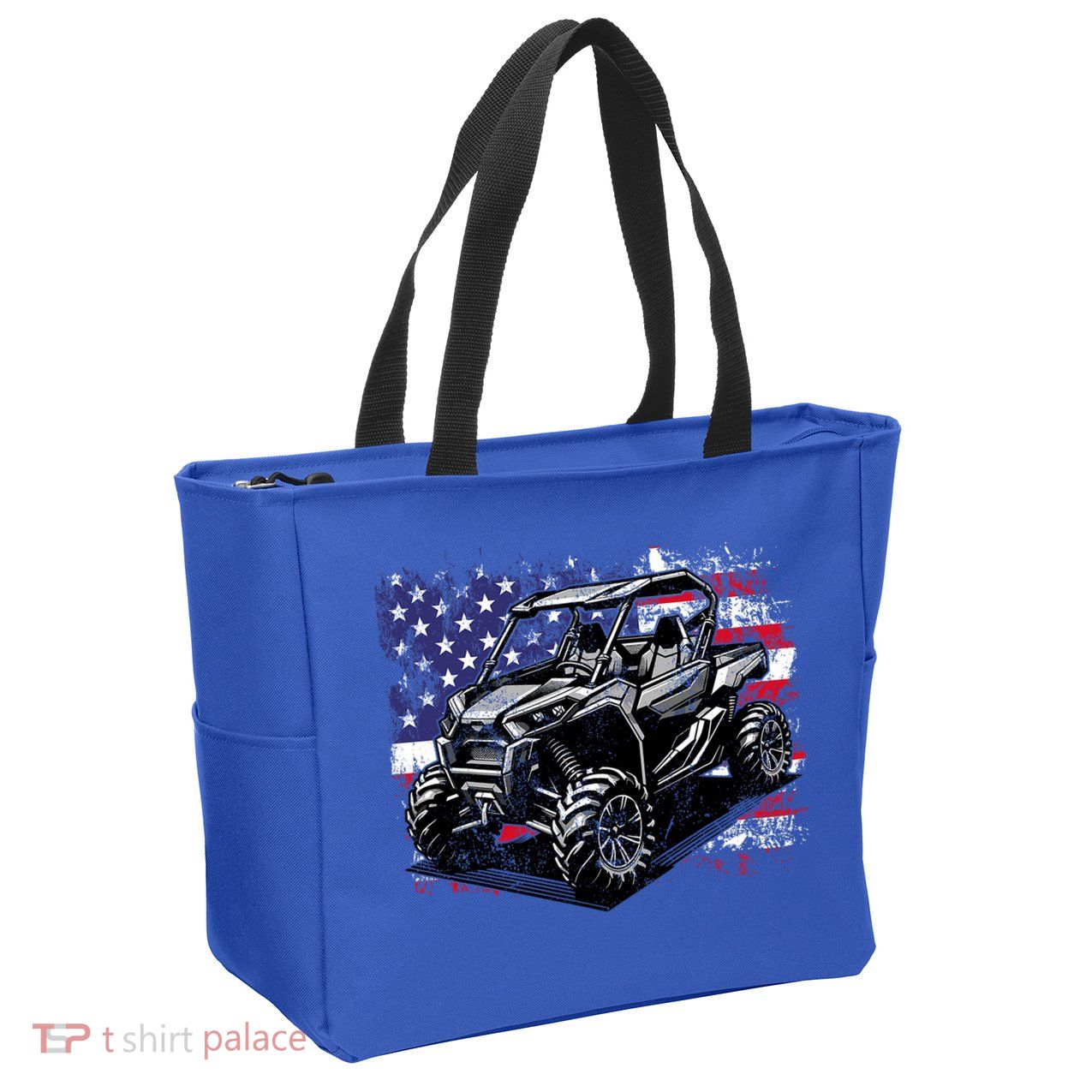 American Flag Utv Side By Side  Zip Tote Bag