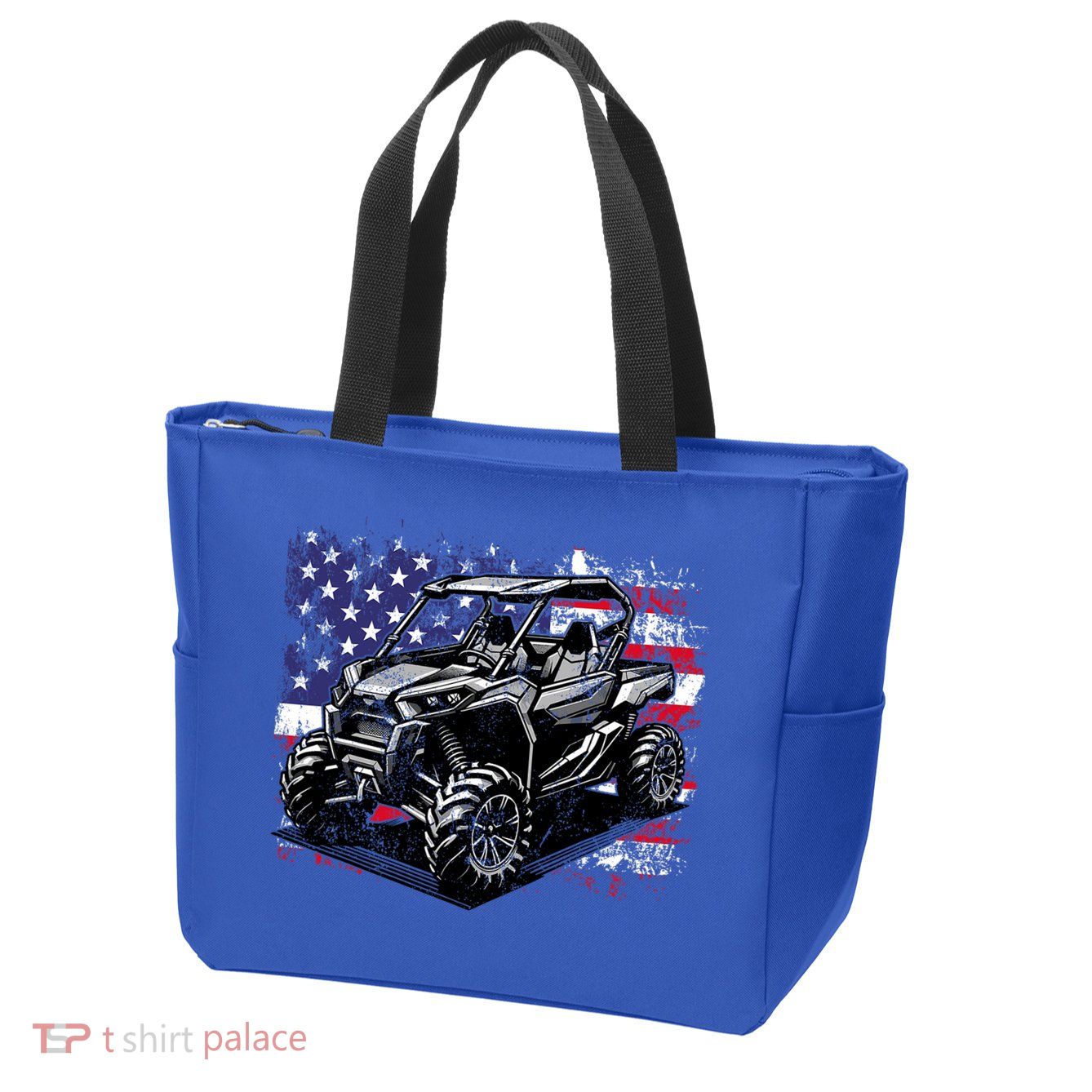 American Flag Utv Side By Side  Zip Tote Bag