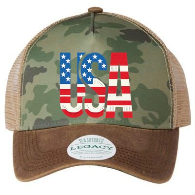 American Flag Usa Patriotic Us 4th Of July Legacy Tie Dye Trucker Hat