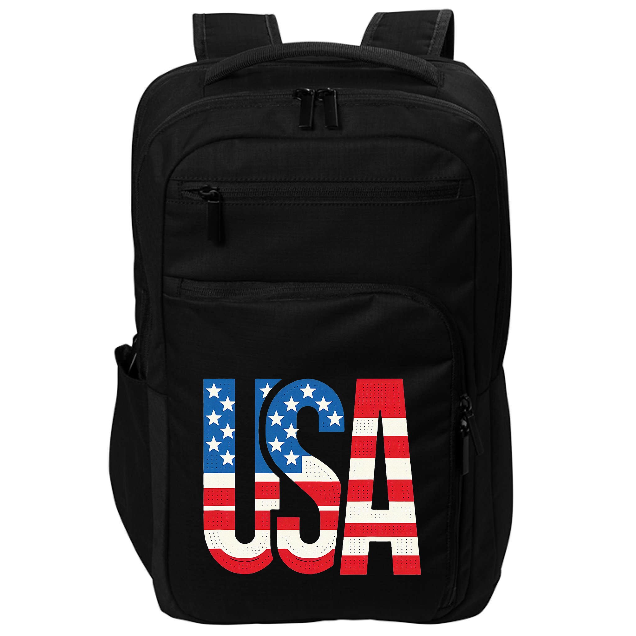 American Flag Usa Patriotic Us 4th Of July Impact Tech Backpack
