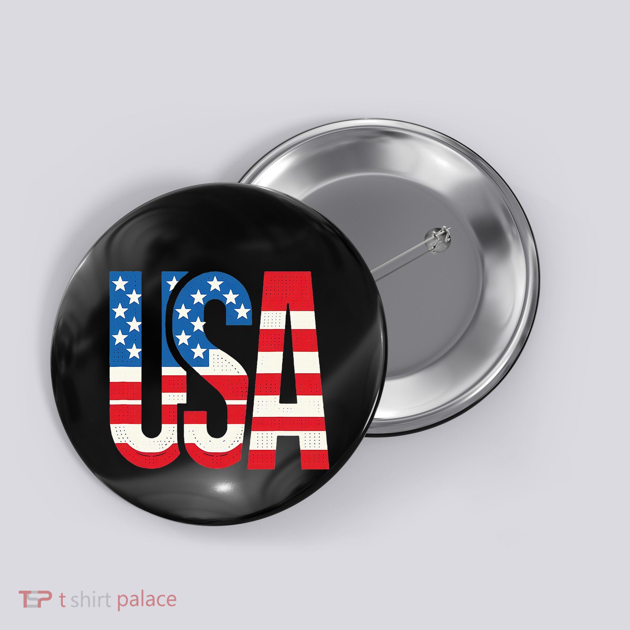American Flag Usa Patriotic Us 4th Of July Button