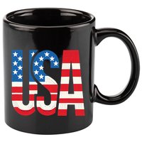 American Flag Usa Patriotic Us 4th Of July 11oz C Handle Ceramic Mug