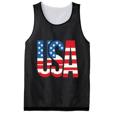American Flag Usa Patriotic Us 4th Of July Mesh Reversible Basketball Jersey Tank