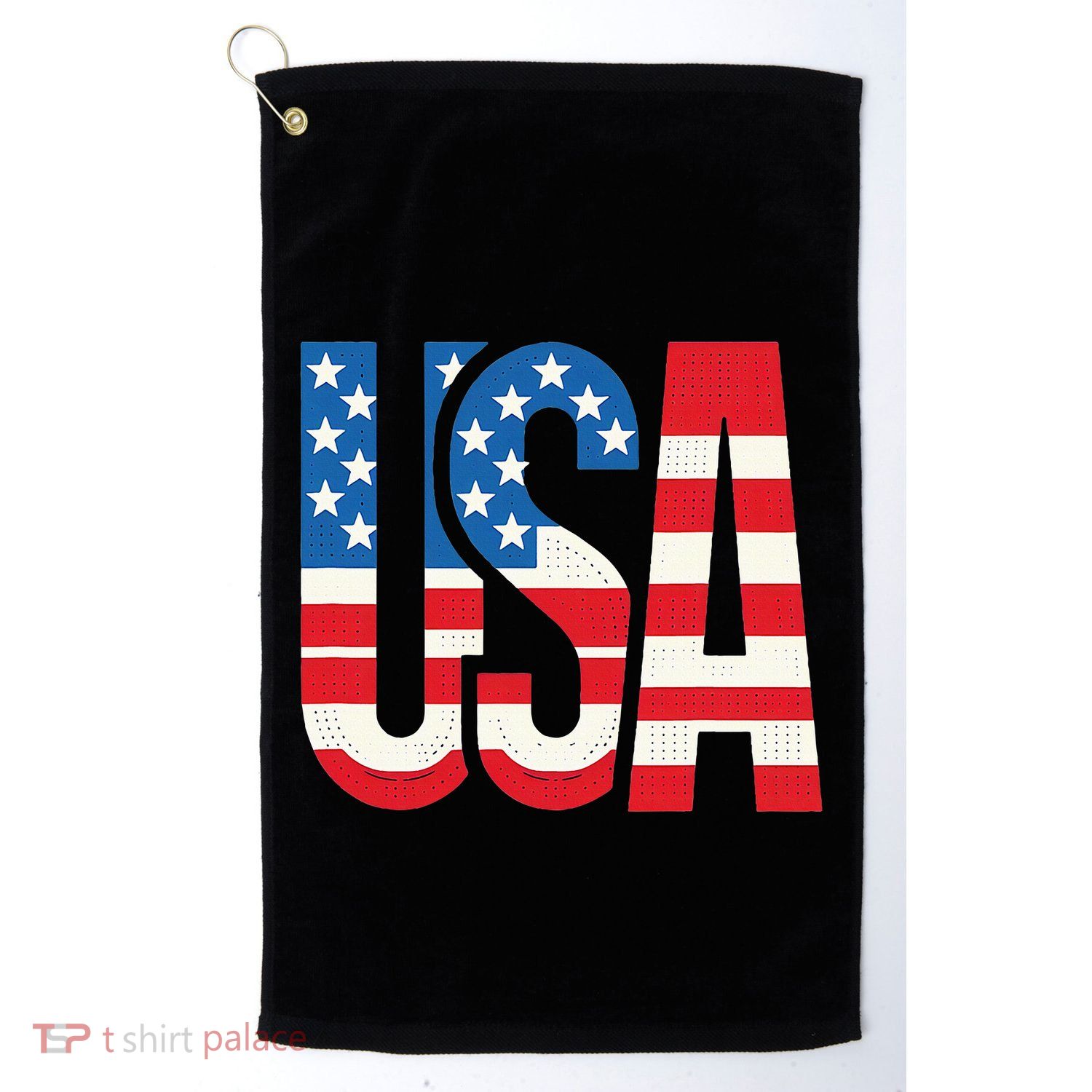 American Flag Usa Patriotic Us 4th Of July Golf Towel